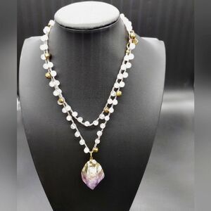 Amethyst rough cut necklace
